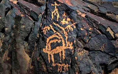 God copy of Milky way in Negev Rock Art