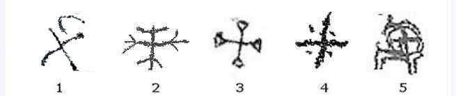 Variations of the cruciform solar carrier symbol in Negev Desert rock art