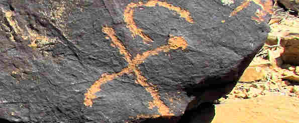 Composite overview of cosmological rock art motifs: Heavenly Gate, soul journey, and constellation markers